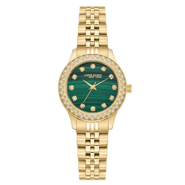 Anne Klein New York Women's Green Dial Gold-Tone Quartz Watch 12/7784MAGB
