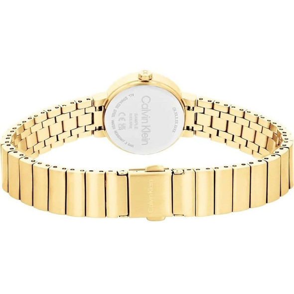 Calvin Klein Precise Women's Silver-white Dial Gold-Tone Quartz Watch 25200416