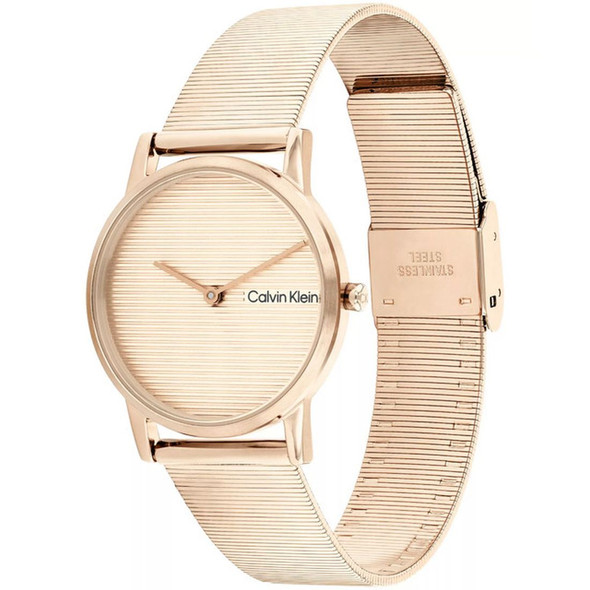 Calvin Klein Feel Women's Rose Gold Dial Quartz Watch 25100036
