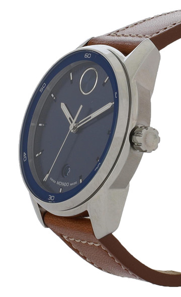 Movado Bold Verso Men's Stainless Steel  Blue Dial Quartz Watch 3600944
