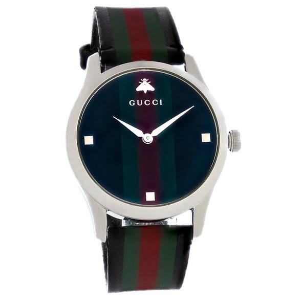 Gucci 126 G-Timeless Men's Black/Red/Green Strap Quartz Watch YA1264079