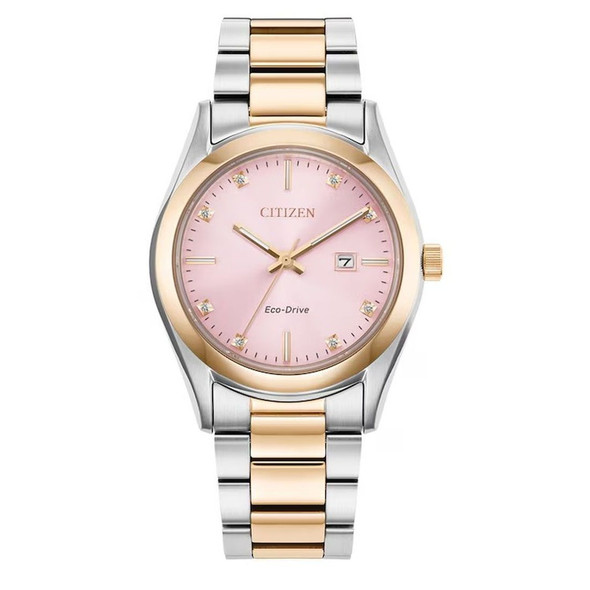 Citizen Women's Diamond Accent Rose Two-Tone Eco-Drive Watch EW2706-58X