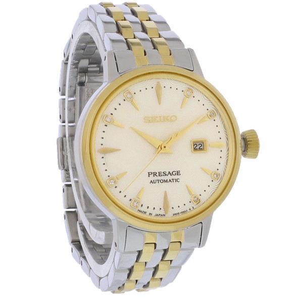 Seiko Presage Cocktail Diamond Two-Tone Stainless Steel Automatic Watch SRE010