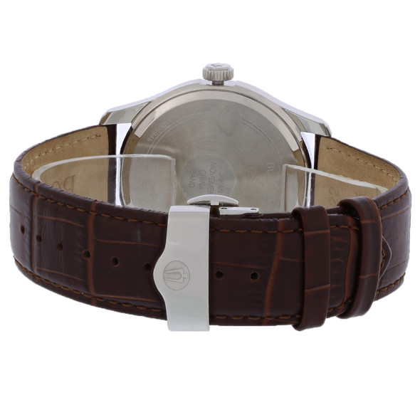 Bulova Wilton Men's Stainless Steel Grey Dial Quartz Watch 96B389