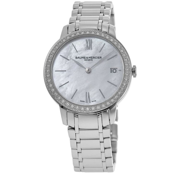Baume et Mercier Classima Quartz Diamond Bezel Steel Women's Watch M0A10478