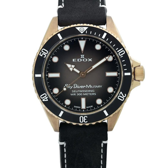 Edox SkyDiver Military Special Edition Automatic Men's Watch 80115 BRZN NDR