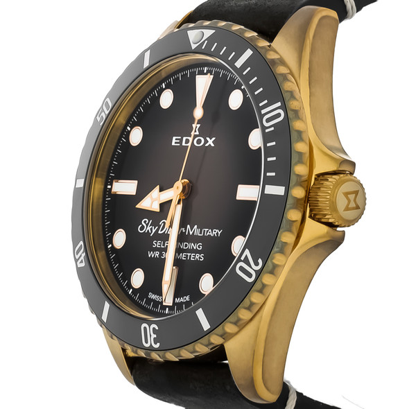 Edox SkyDiver Military Special Edition Automatic Men's Watch 80115 BRZN NDR