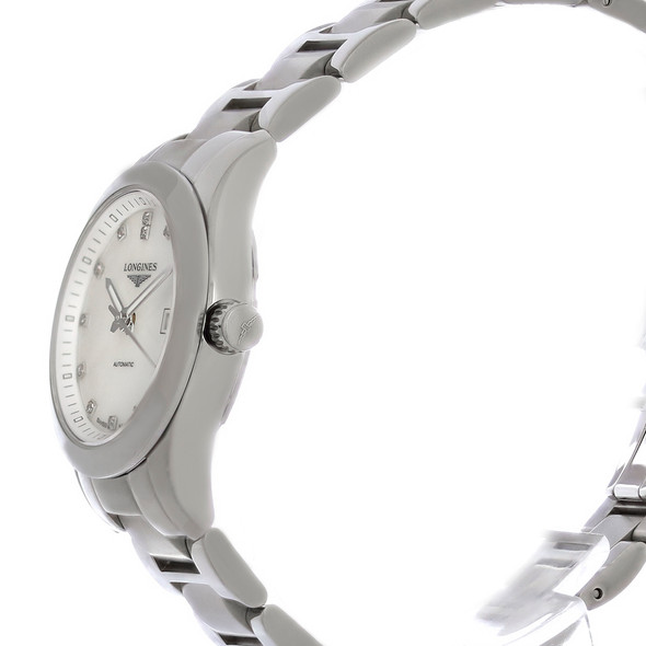 Longines Conquest Women's Diamond Stainless Steel Quartz Watch L2.285.4.87.6