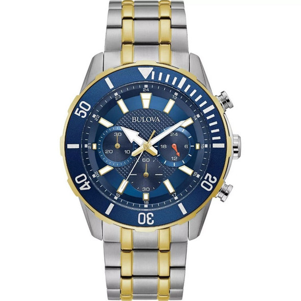 Bulova Classic Chronograph Men's Blue Dial Quartz Watch 98A246