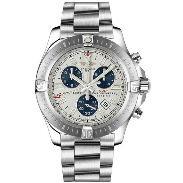 Breitling Colt Chronograph Men's Silver Dial Quartz Watch A7338811-G790-173A