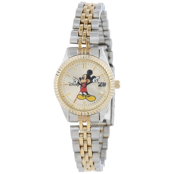 Mickey Mouse Classic Women's Gold Dial Quartz Watch MCK340