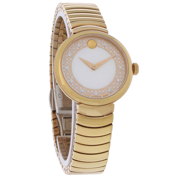 Movado Myla Women's Diamond Rose Gold Tone Quartz Watch 0607046