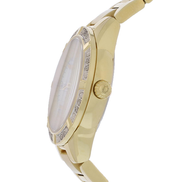 Bulova Sutton Diamond Women's MOP Dial Gold Tone Quartz Watch 98R297