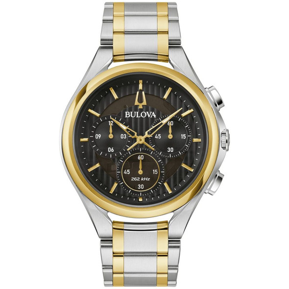 Bulova CURV  Two-Tone IP Chronograph Men's Watch 98A301