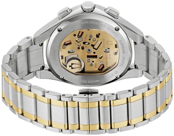 Bulova CURV  Two-Tone IP Chronograph Men's Watch 98A301