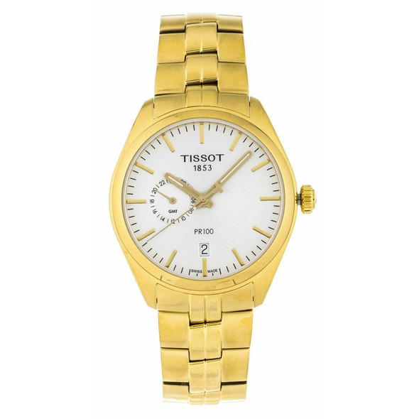 Tissot PR 100 Dual Time T-Classic Two-Tone Men's Quartz Watch T101.452.33.031.00