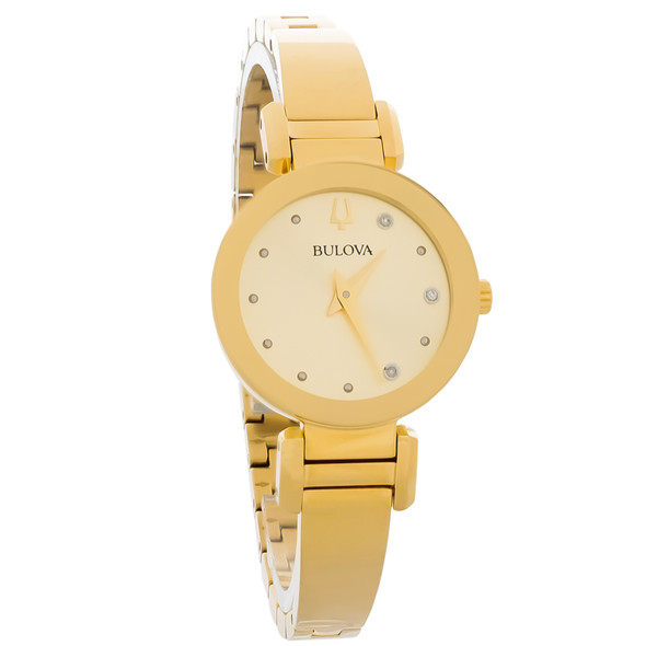 Bulova Marc Anthony Women's Diamond Gold Tone Stainless Quartz Watch 97P164