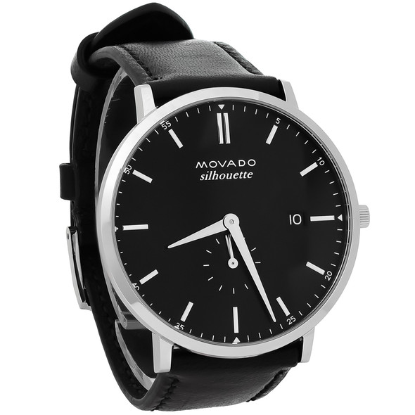 Movado Heritage Black Dial Men's Stainless Steel Quartz Watch 3650130
