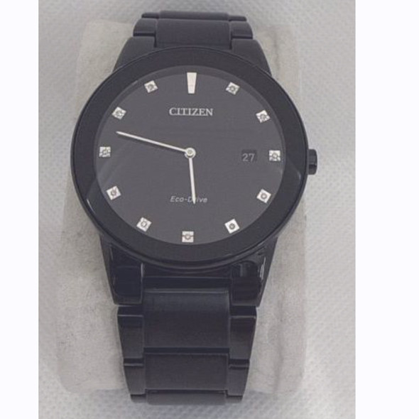 Citizen Eco-Drive Men's Axiom Diamond Black Ion Watch AU1065-58G