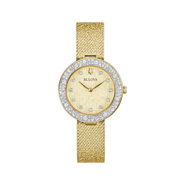 Bulova Crystal Collection Women's Champagne Dial Quartz Watch 98L321