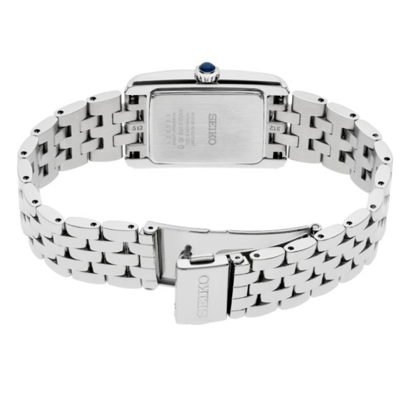 Seiko Women's Silver Dial with Crystals Stainless Steel Watch SWR091