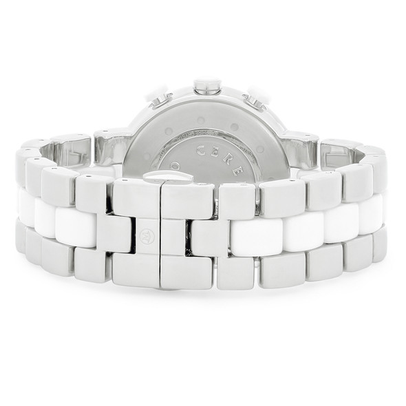 Movado Women's Cerena White Date Dial Ceramic Chrono Swiss Quartz Watch 0606758
