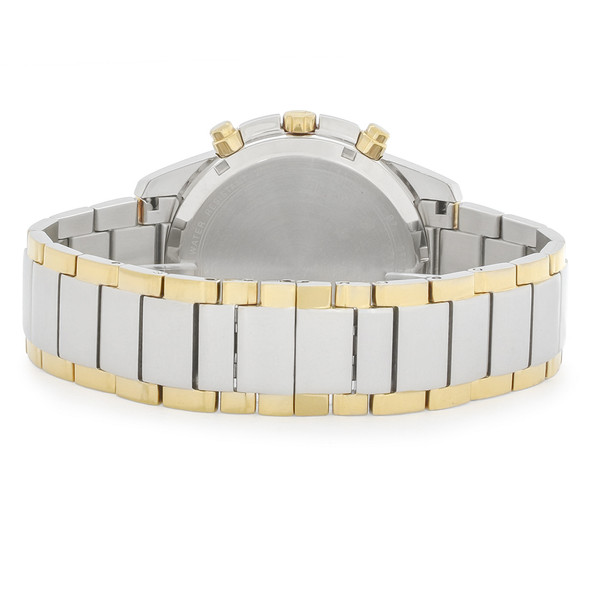 Bulova Men's Diamond Black Dial Two-Tone Chronograph Quartz Watch 98D132