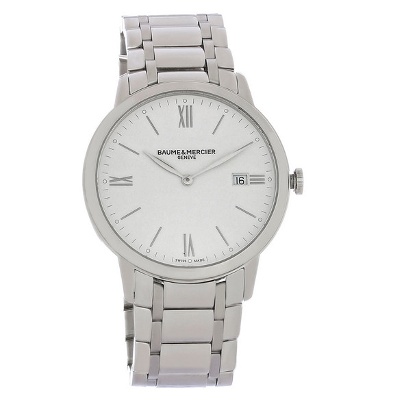 Baume & Mercier Classima Men's White Dial Swiss Quartz Watch MOA10354