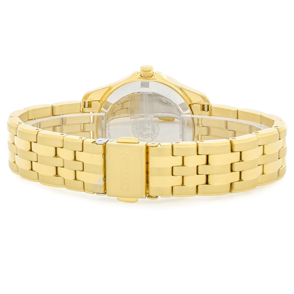 Citizen Eco-Drive Silhouette Women's Crystal Gold Tone  Watch EW1907-78D