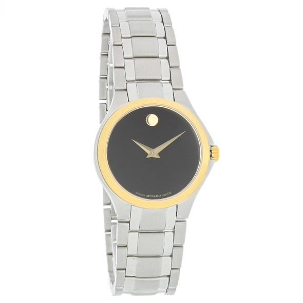 Movado Collection Women's Black Two Tone Swiss Quartz Watch 0606786