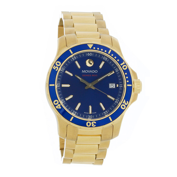 Movado Series 800 Men's Gold Plated Stainless Steel Swiss Quartz Watch 2600144