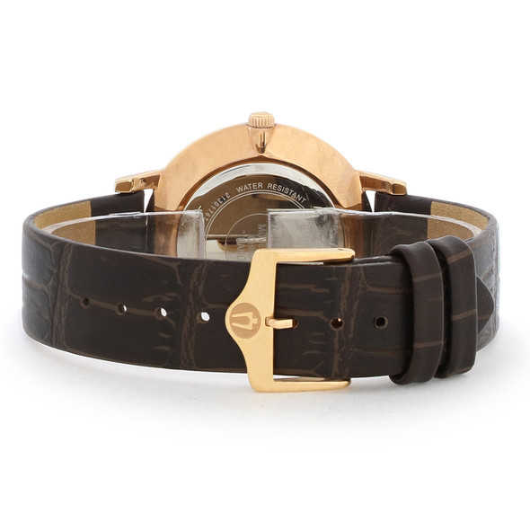 Bulova Quartz Women's Two-Tone Rose Gold Plated Stainless Watch 97P122