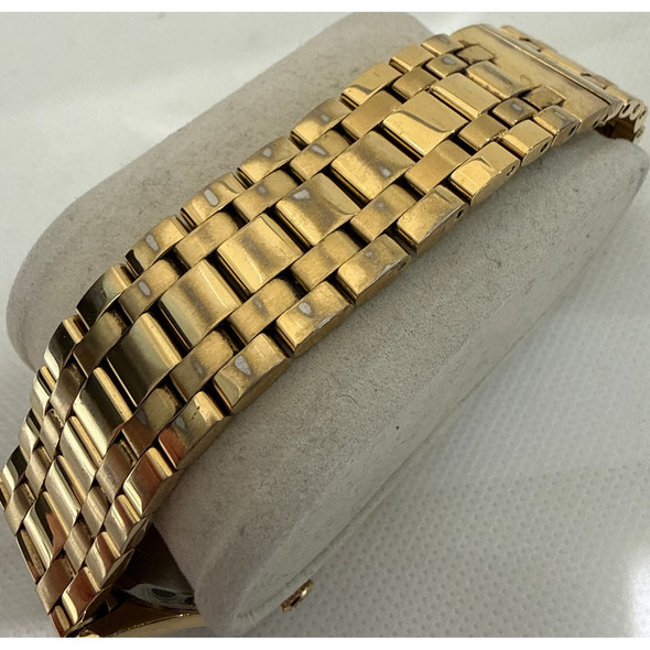 Bulova Diamond Men's Black Dial Gold Tone Quartz Watch 97D108