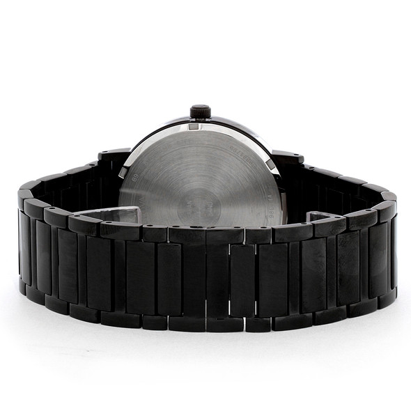 Bulova Futuro Men's Diamond Black ION Plated Steel Quartz Watch 98D144