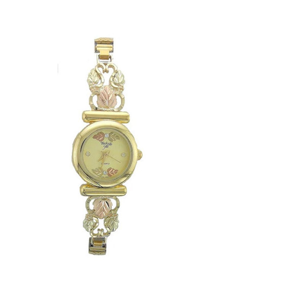 Black Hills Gold Women's Gold Dial Quartz Watch WRC9044255738