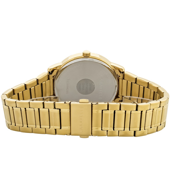 Caravelle By Bulova Men's Gold Tone PVD Stainless Quartz Watch 44A114
