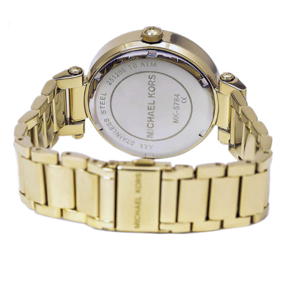 Michael Kors Parker Women's Crystal Gold Plated Quartz Watch MK5784