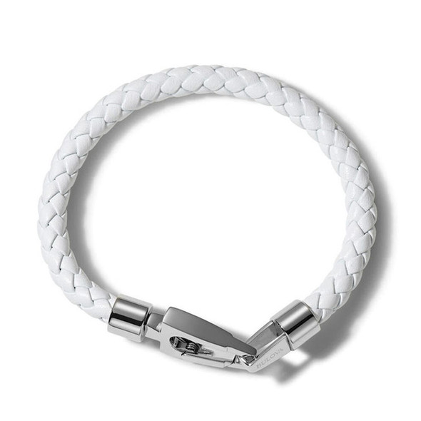 Bulova Marine Star Men's White Leather Bracelet J96B030M