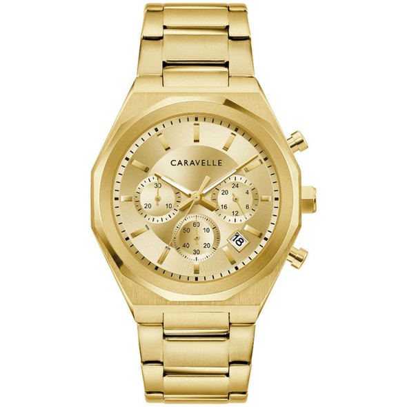 Bulova Caravelle Classic Men's Gold Stainless steel Quartz Watch 44A123