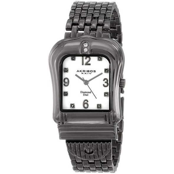 Akribos XXIV Women's Black Stainless Steel Quartz Watch AK528BK