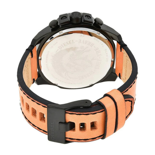 Diesel Mega Chief Men's Brown Leather Quartz Watch DZ4476