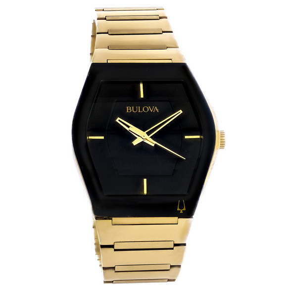 Bulova Gemini Men's Gold Tone PVD Stainless Steel Quartz Watch 97A164