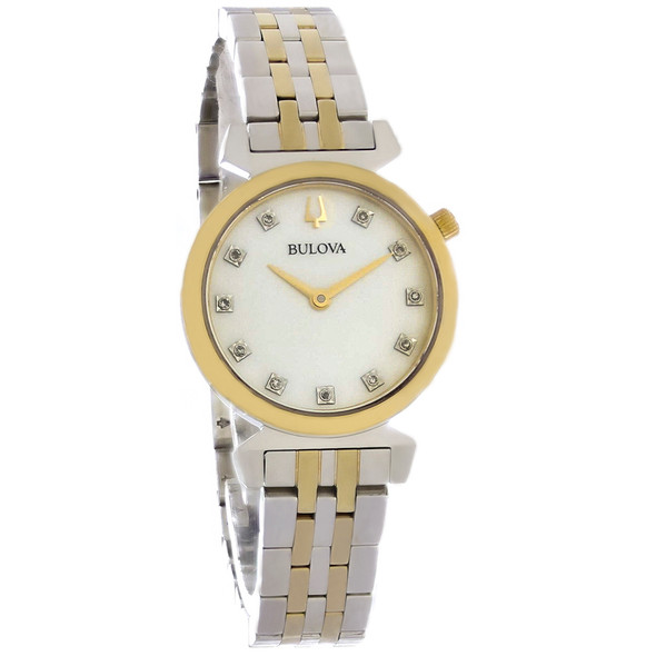 Bulova Regatta Diamond Women's Two Tone Stainless Steel Quartz Watch 98P202