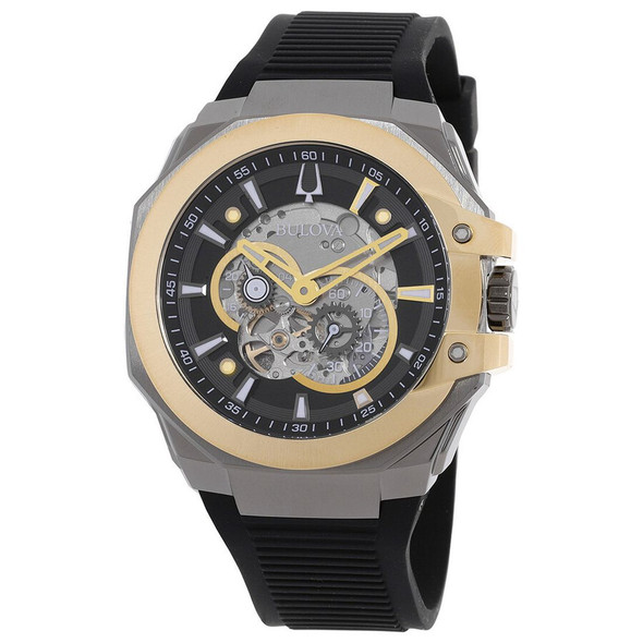 Bulova Maquina Men's Automatic Grey Dial Watch 98A310