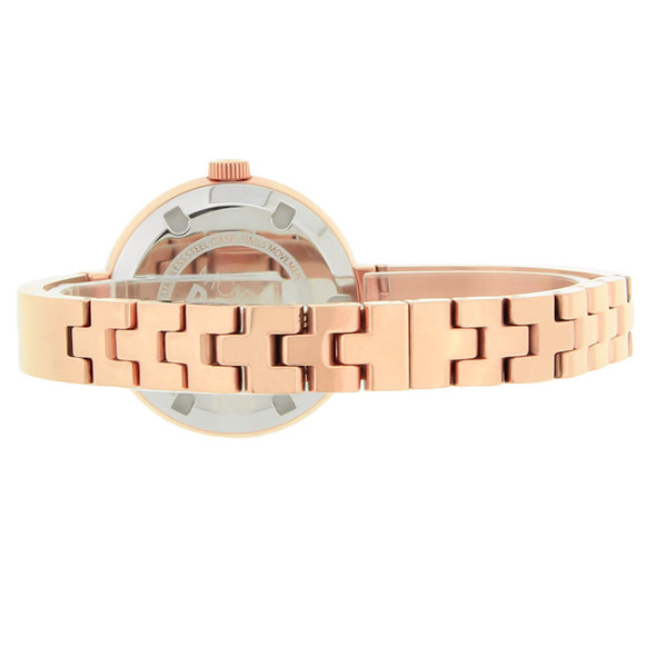 Movado Bold Women's Rose Gold Tone Bangle Swiss Quartz Watch 3600202