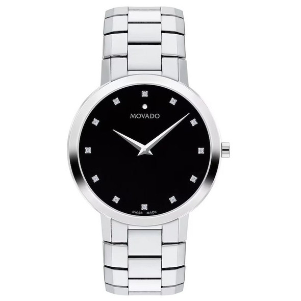 Movado Faceto Diamond Marker Men's Watch 0607865
