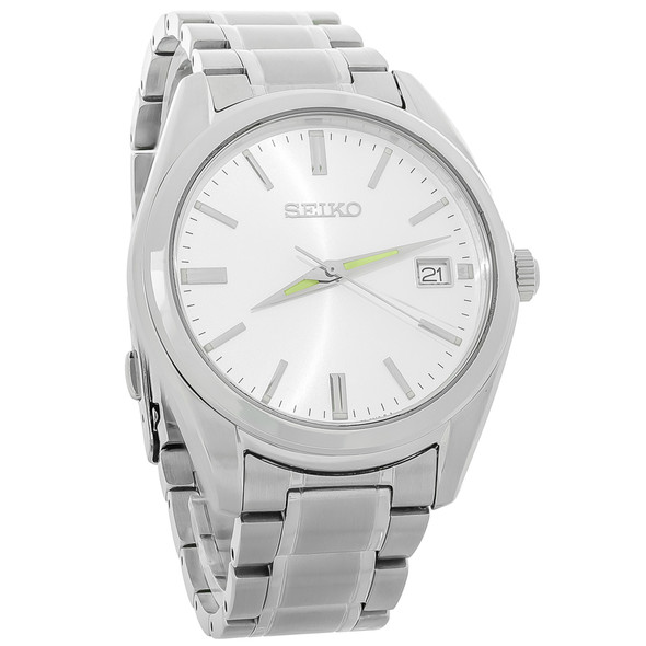 Seiko Essentials Men's Stainless Steel Silver Dial Quartz Watch SUR307
