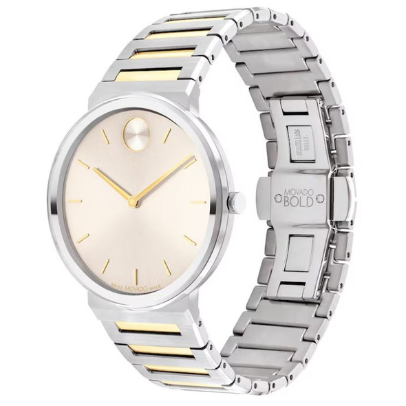 Movado Bold Horizon Men's Beige Dial Stainless Steel Quartz Watch 3601075