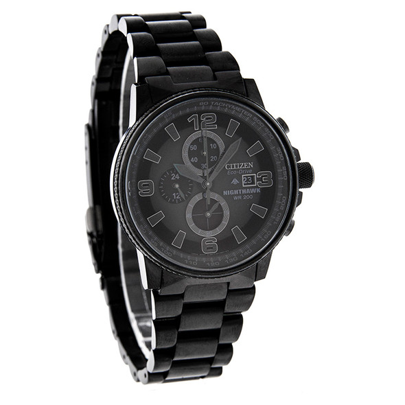 Citizen Eco-Drive Nighthawk Flight Chrono Men's Blk ION Watch CA0295-58E