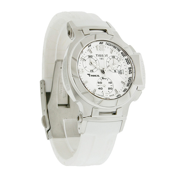 Tissot T-Race Chronograph Ladies White Strap Quartz Watch T048.217.17.017.00